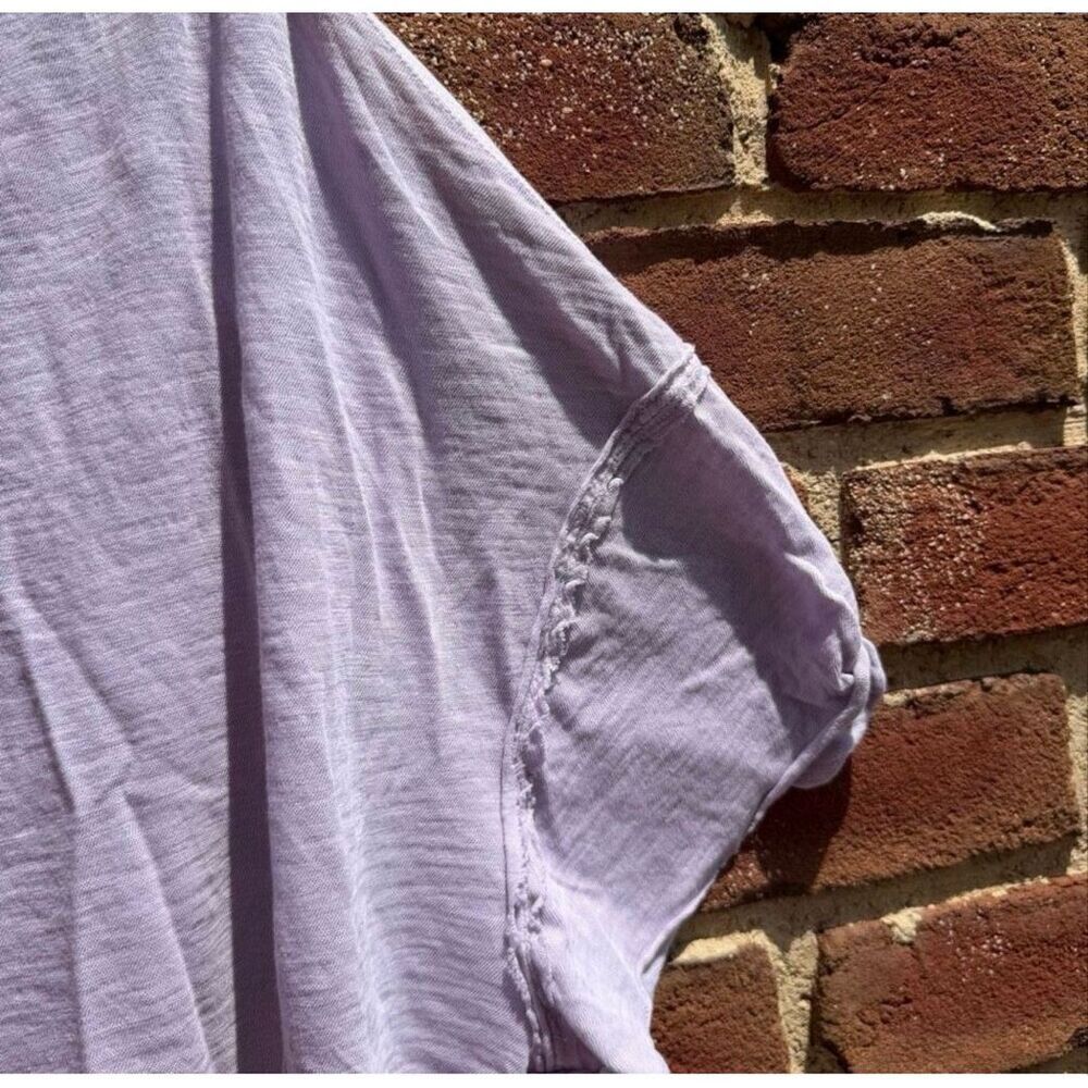 Free People we the free U Fancy Slouchy Tee oversized in lavender Women’s M NEW - Picture 9 of 10
